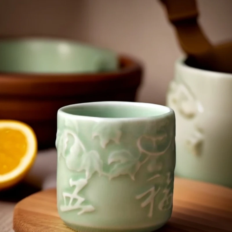 高端绿色福芦扳指杯