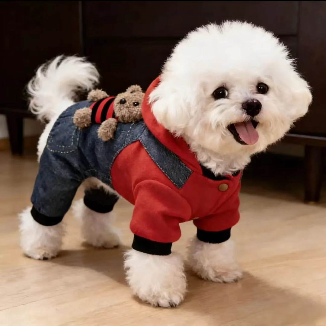 狗狗加厚四脚狗狗衣服保暖泰迪比熊博美等中小型宠物保暖防寒