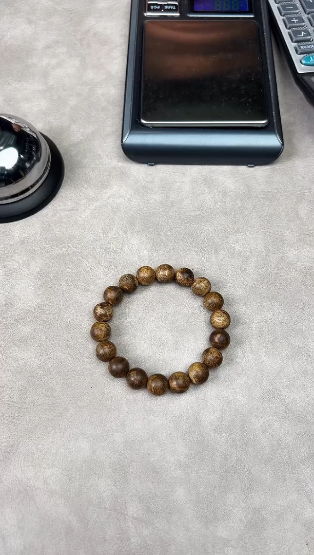 沉香手串113虎斑绿棋楠12mm/13克 多样性发其一