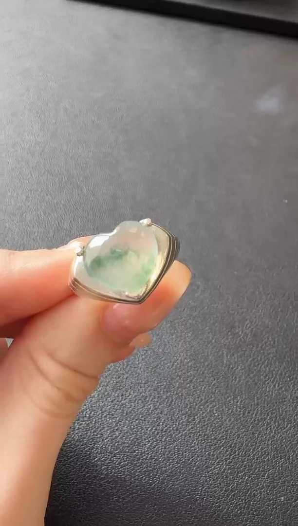 银S925镶嵌戒指翡翠戒指