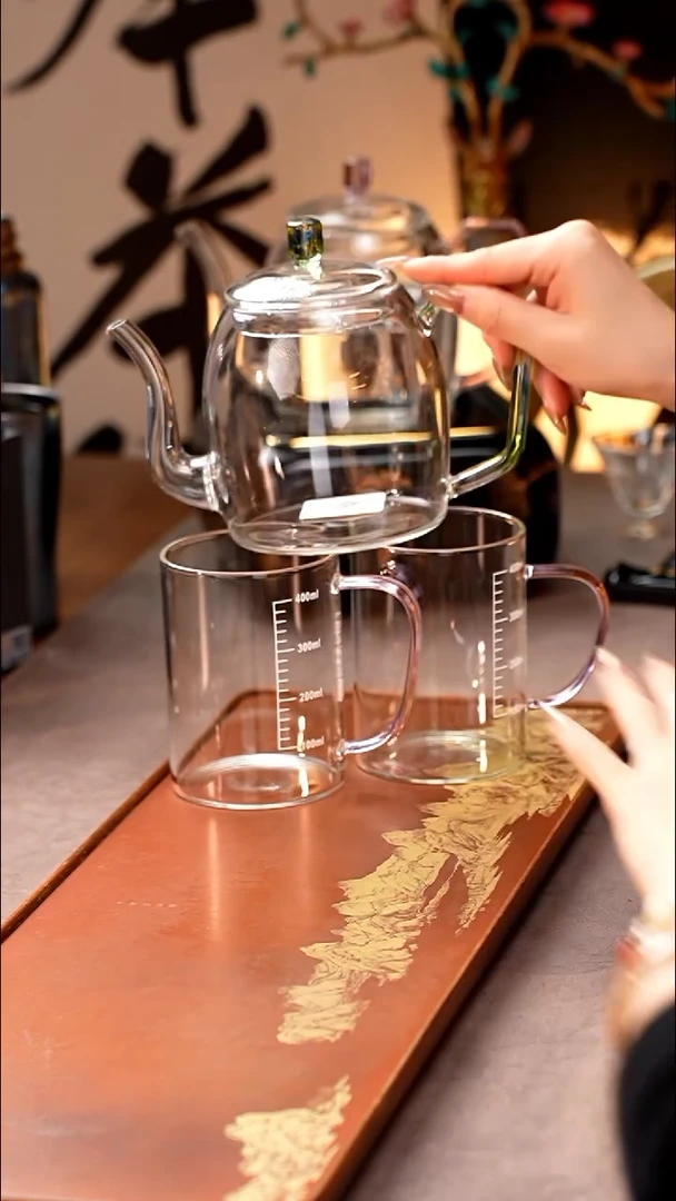 暗香疏影/秦权壶/迷翠800ml+暗香疏影/松风杯/刻度颜色随机2个