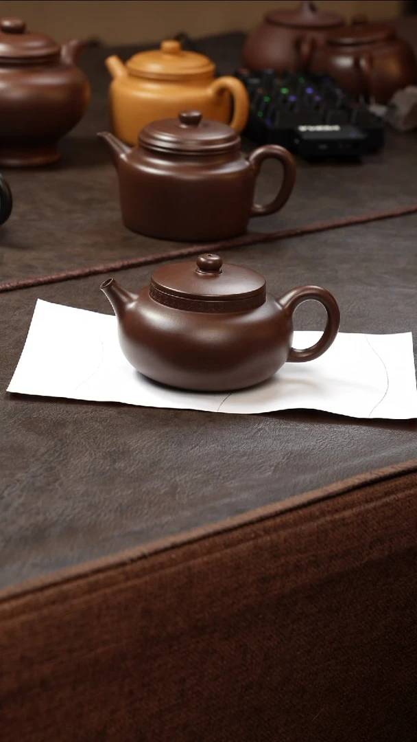 茶壶紫砂壶·30老紫泥平安壶175cc