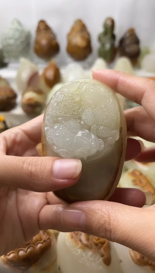 石材古青石棉纹正常不退换金蟾