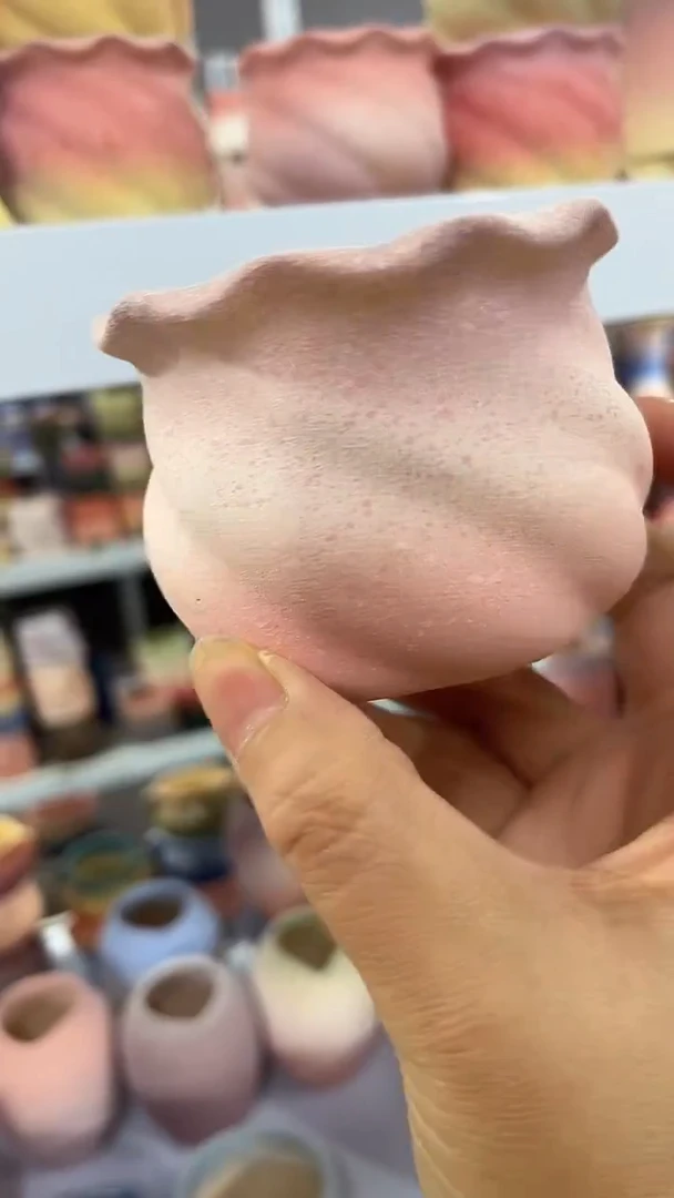 麦饭石粗陶多肉花盆口径6*6