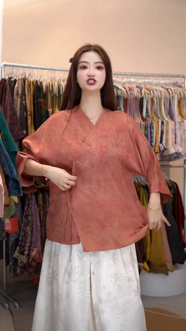 君子纤真丝女装香云纱毛衫