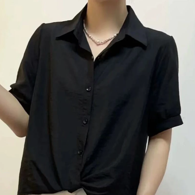 夏季韩版显瘦妈妈款衬衫女款