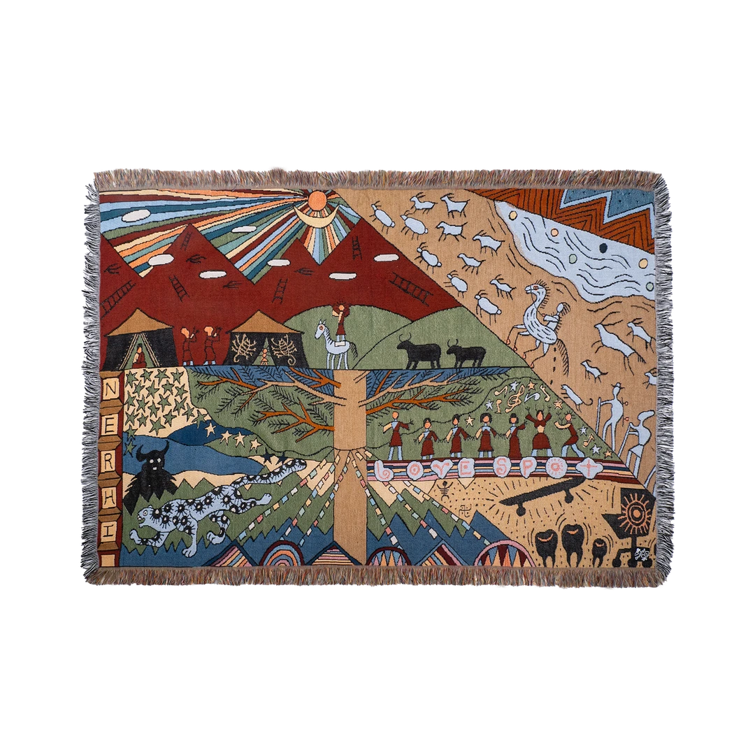 圣山服饰LVSP联名露营毯休闲出游户外旅行便携藏风潮流机织露营毯