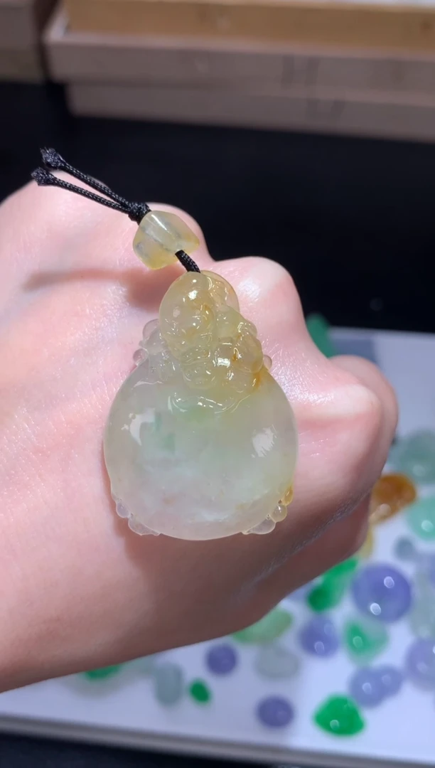 未镶嵌定制翡翠仿古无事牌