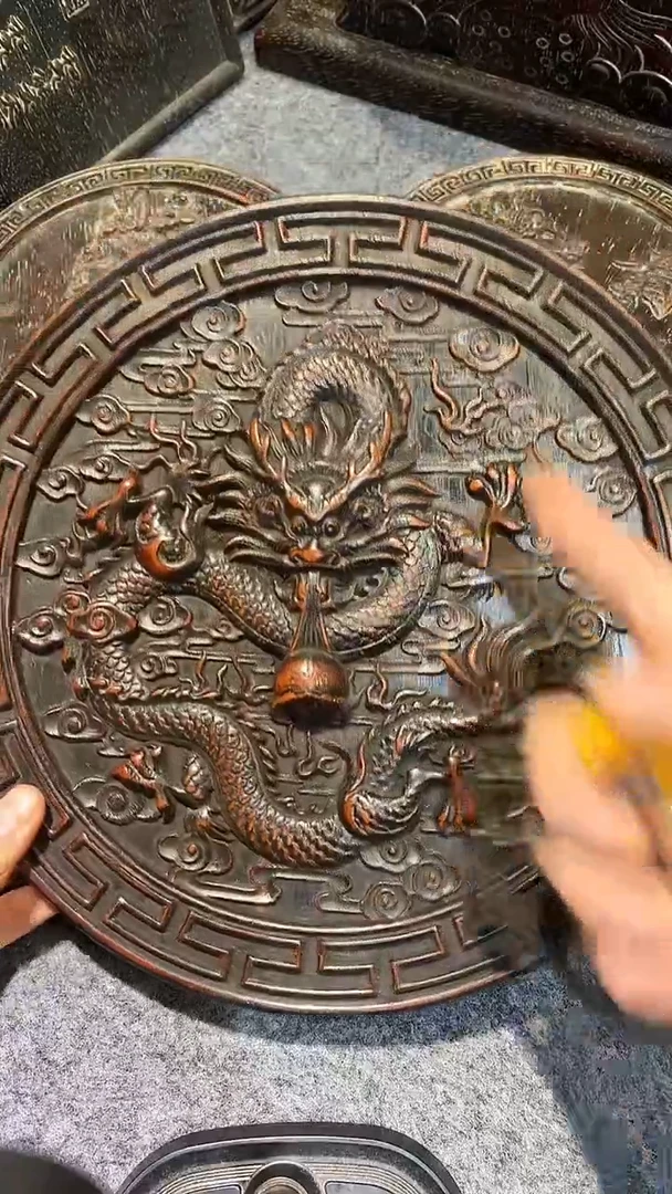 木紫檀木雕刻板一物一拍