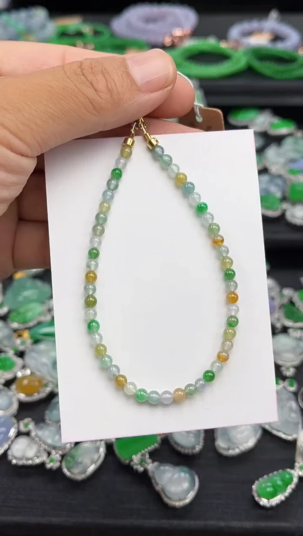 合金手串翡翠多人