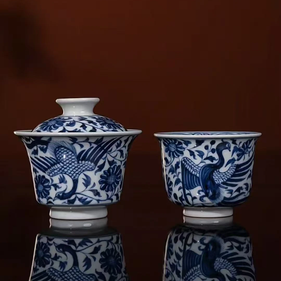 古蓝堂元青花 茶盘 杯子 盖碗 水洗 全系列产品