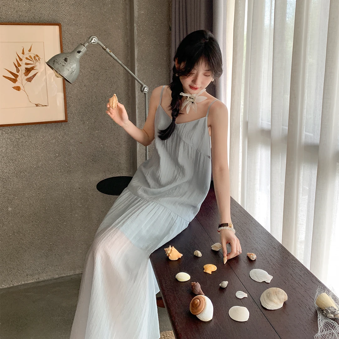 【假日慢调】单拍休闲麻感西装/醋酸暗细条吊带裙 高级亮感的通勤
