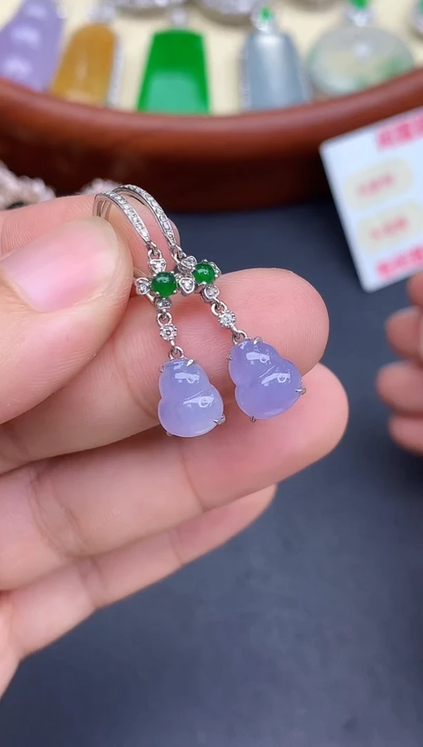 颈饰18K金镶嵌翡翠346-中国好珍宝