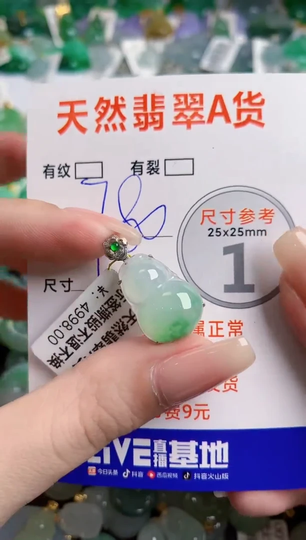 翡翠18K金镶嵌颈饰0229048060