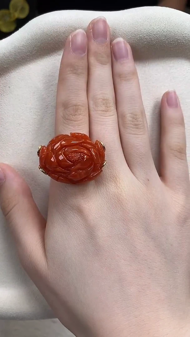 未镶嵌南红玛瑙戒指戒指