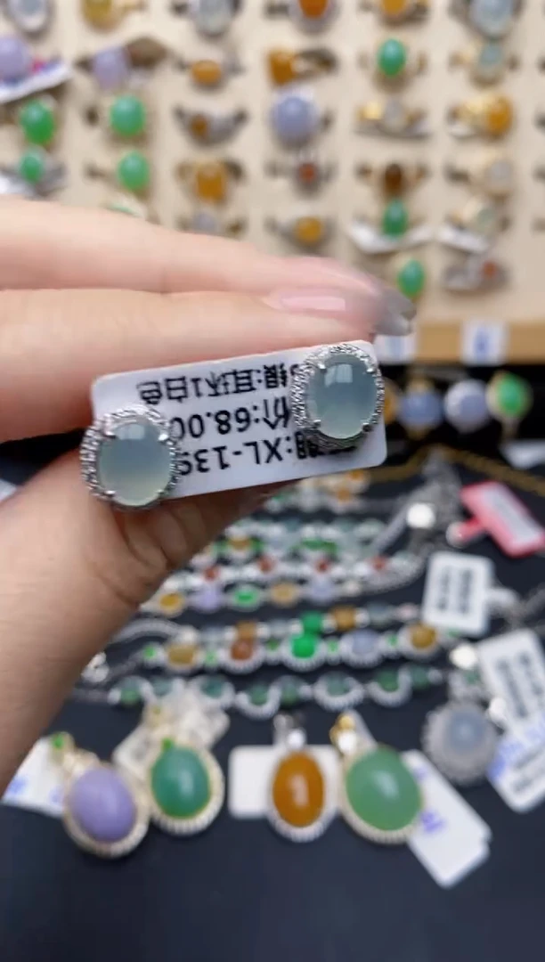 银S925镶嵌戒指翡翠0065