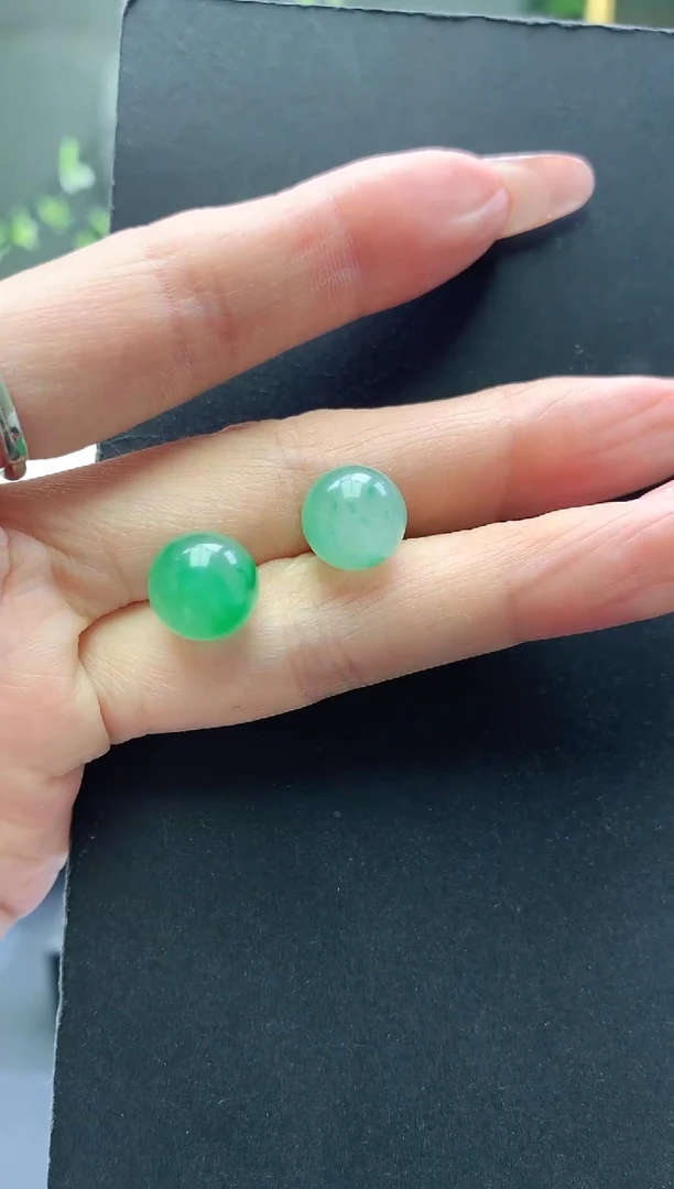 银S925镶嵌石英质玉耳钉耳钉