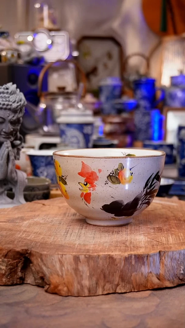 摆件公鸡手工手绘手工手绘