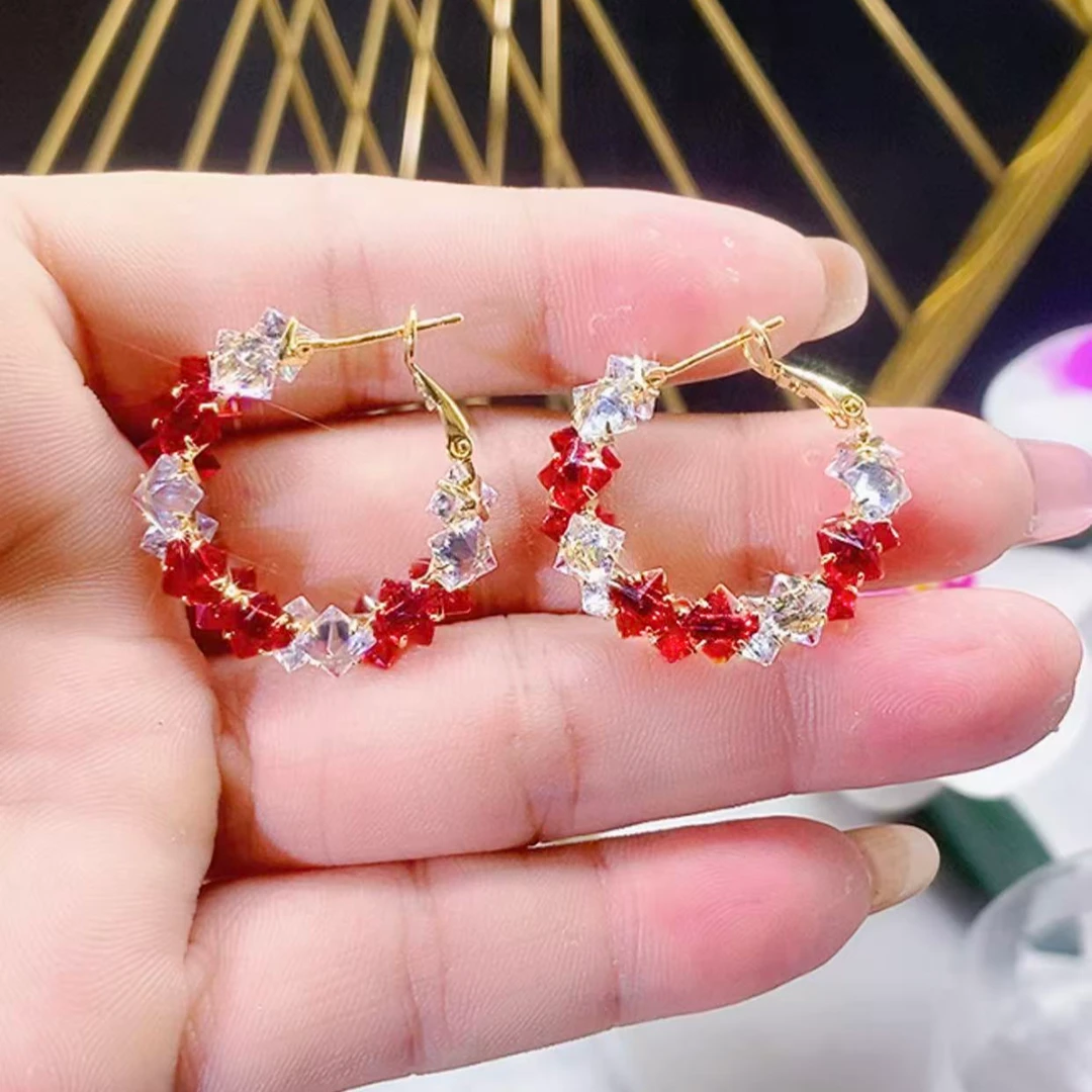 铜合金锆石耳饰 （438）925新年必备个性时尚百搭吊坠耳饰