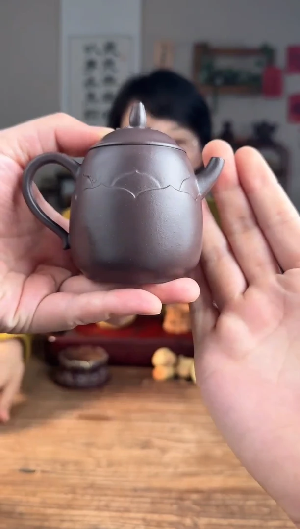 【闪购商品】紫砂茶壶梵莲    黑紫泥