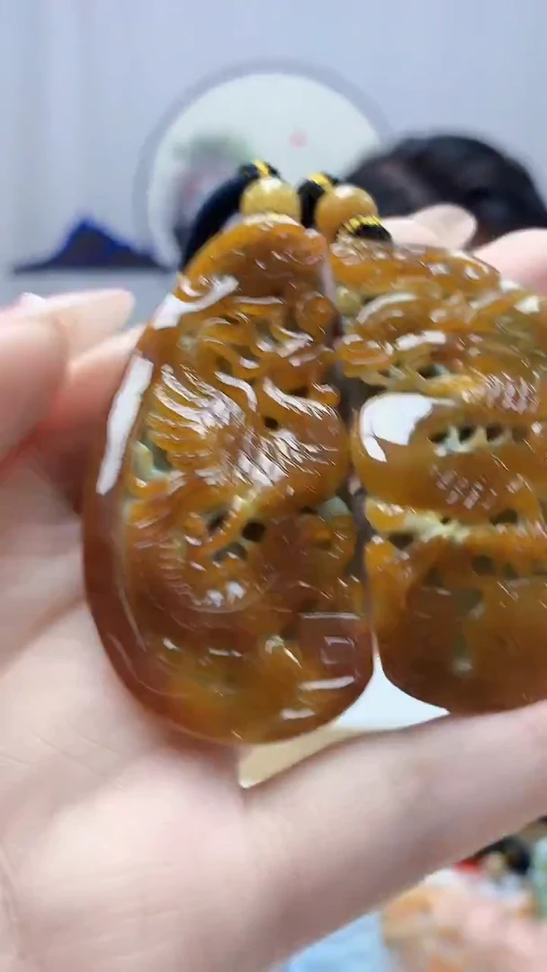 未镶嵌定制翡翠5060DD-毛货挂件147