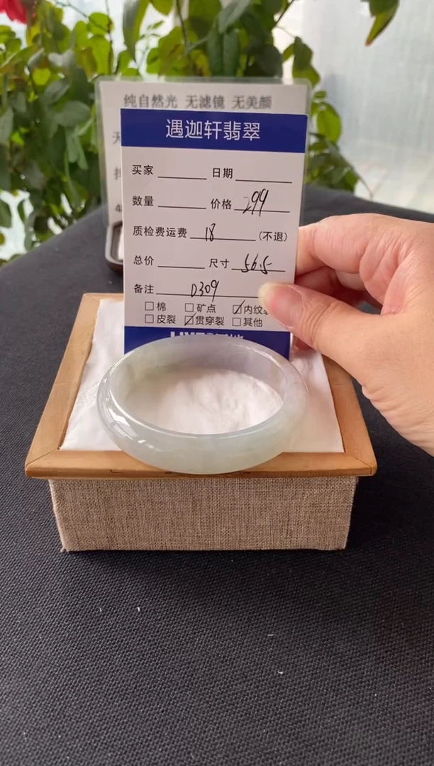 未镶嵌手镯翡翠56.5圈口 d309BM
