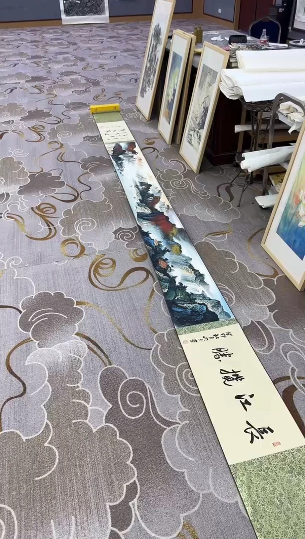 【闪购商品】绘画1张伦玉-五米长卷-山水国画