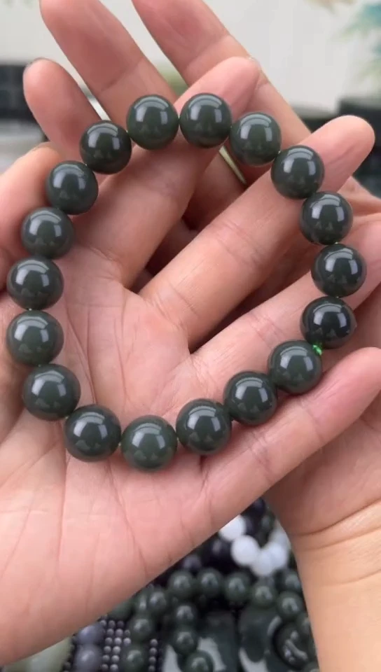 未镶嵌和田玉珠宝半成品手串卡12