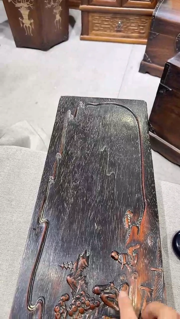 木紫檀人物茶盘1111