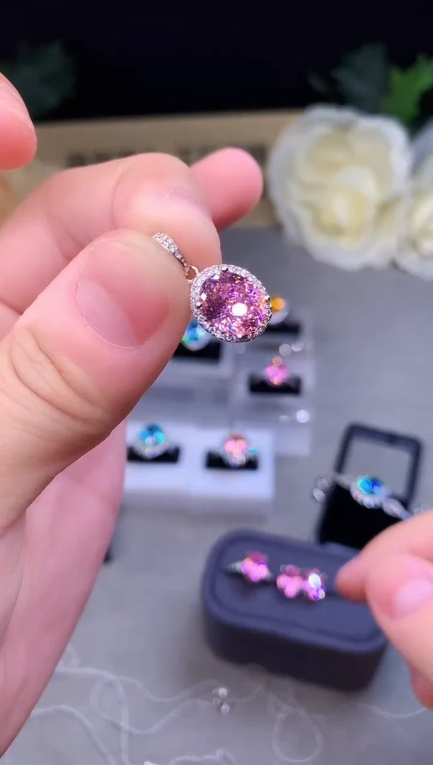 颈饰银S925镶嵌碧玺8888