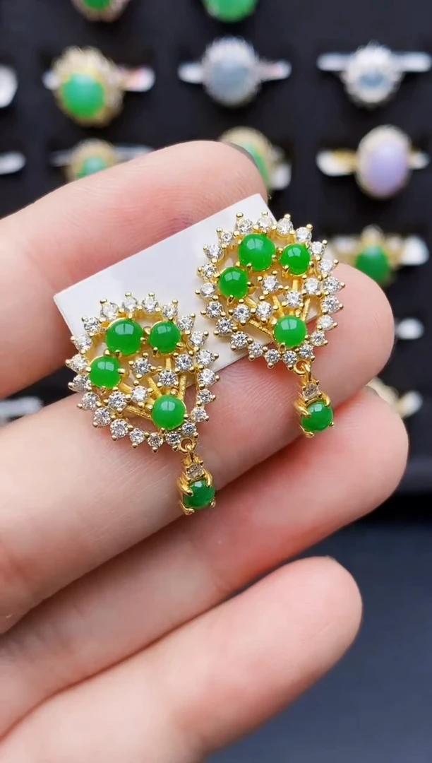 银S925镶嵌戒指翡翠6125