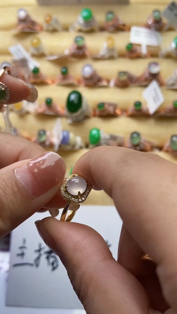 【闪购商品】翡翠戒指银S925镶嵌0000