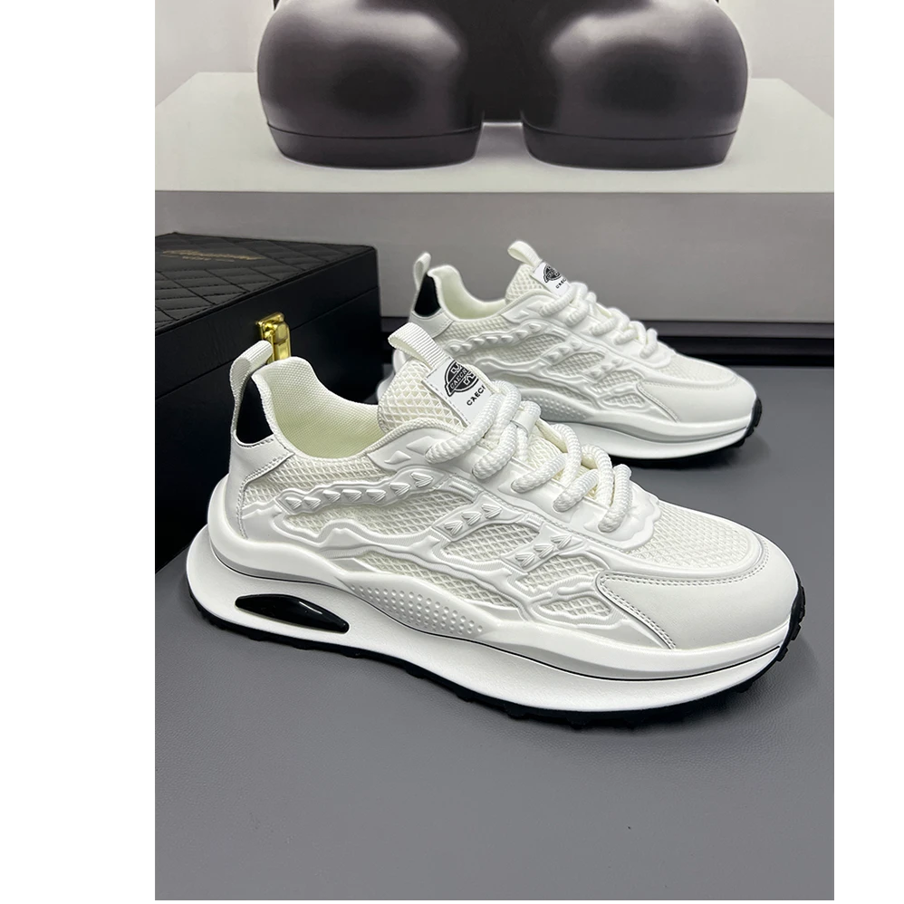 曼库帕娅鞋子男鞋秋季透气新款软底老爹鞋男网面运动休闲鞋