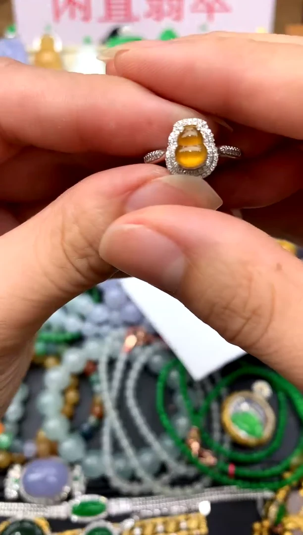 翡翠戒指18K金镶嵌409-中国好珍宝