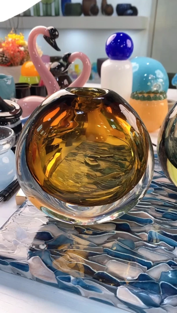 【闪购商品】琉璃慕忆家花瓶微瑕