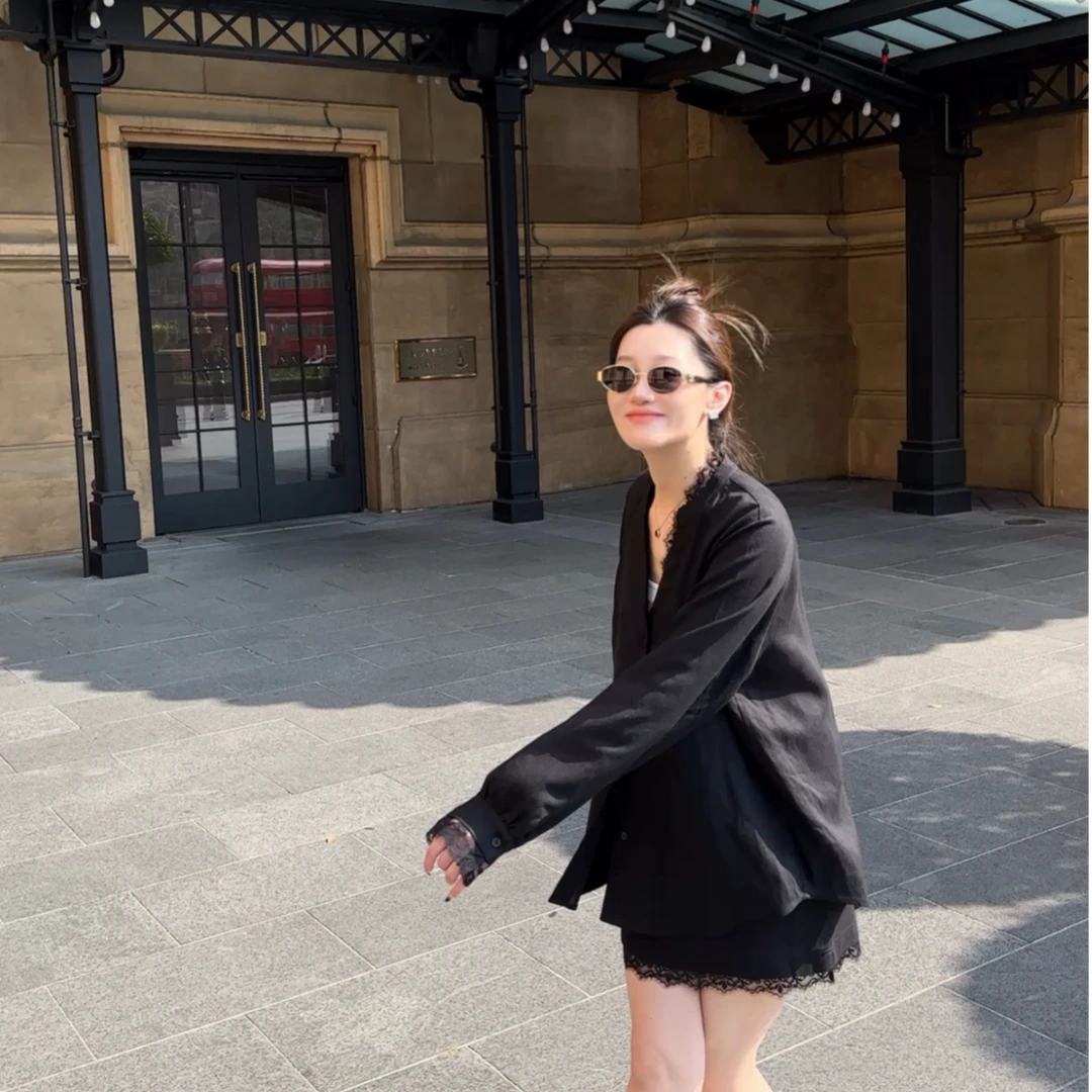 祝喜喜【慵懒周末】25年春款天丝亚麻套装休闲宽松设计感长袖衬衫