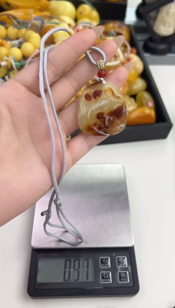 裸石琥珀未镶嵌琥珀蜜蜡吊坠