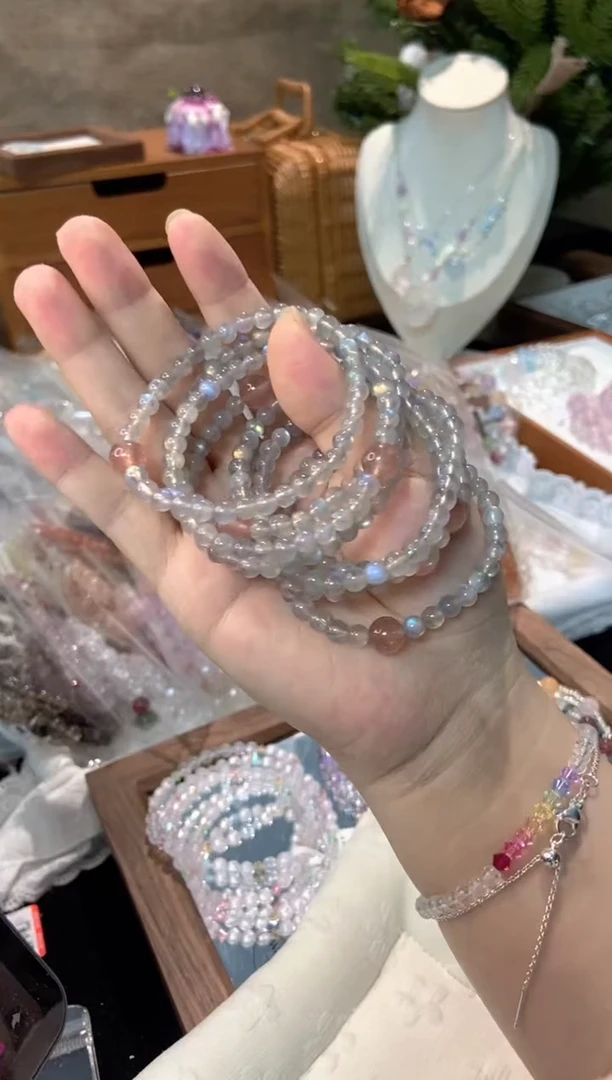 未镶嵌手串水晶孤品捡漏均匀瑕疵介意勿拍