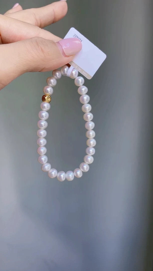 未镶嵌手串淡水珍珠7MM
