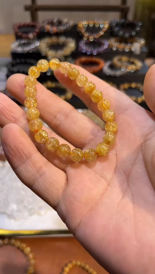 未镶嵌手串水晶SJ-807金发晶