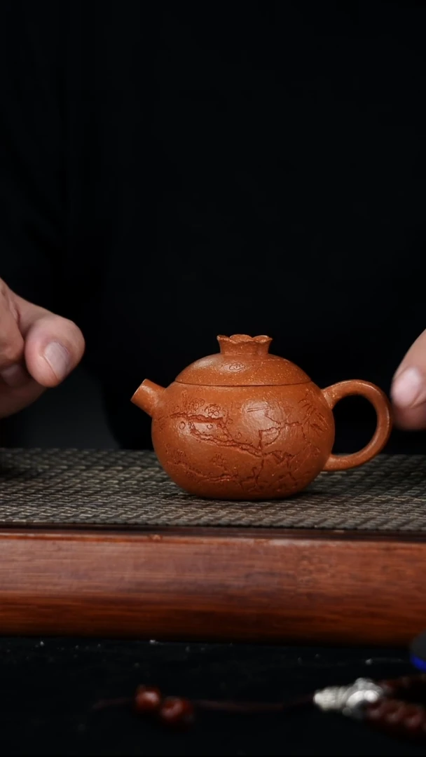 茶壶紫砂原矿黄降坡泥壶150cc