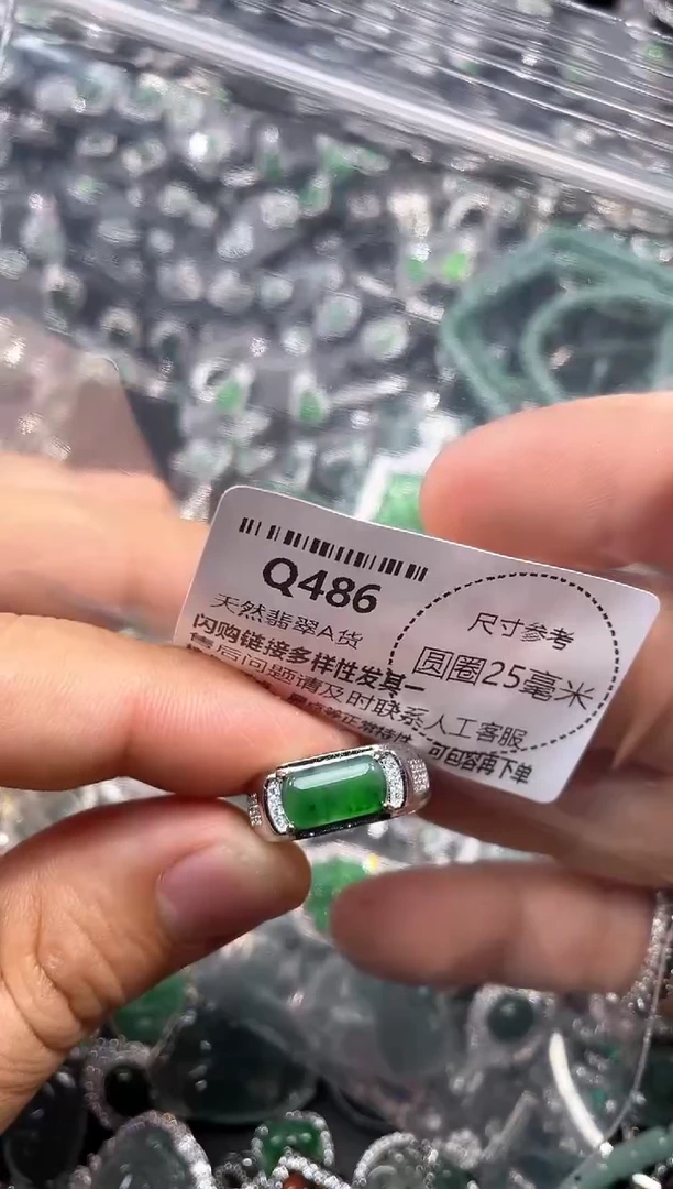 翡翠未镶嵌颈饰Q486戒指