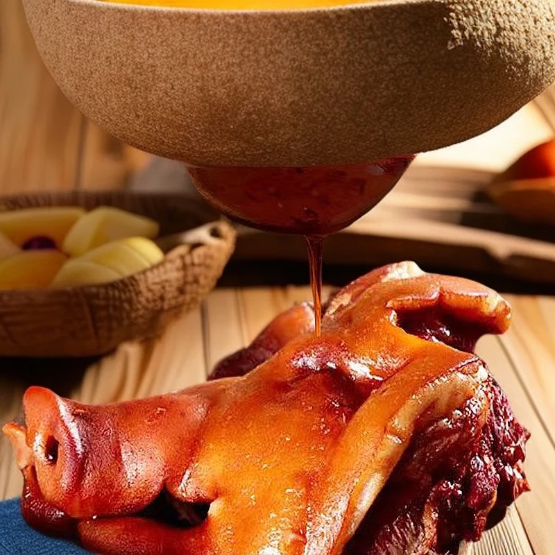 解馋带骨现扒现卤熏制猪头肉