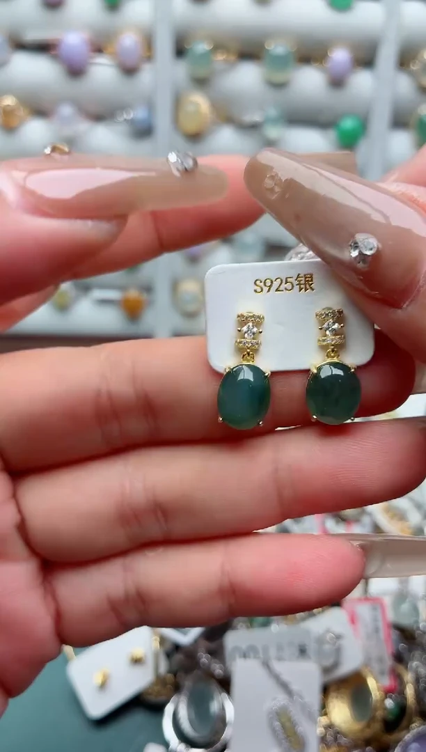 银S925镶嵌戒指翡翠.