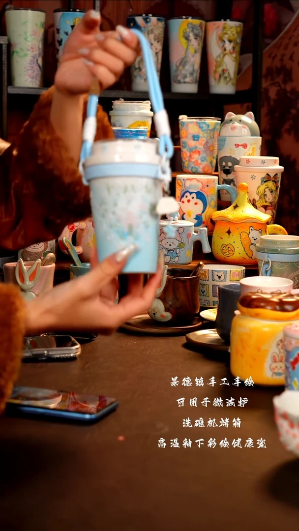 景德镇设计款手工手绘杯杯