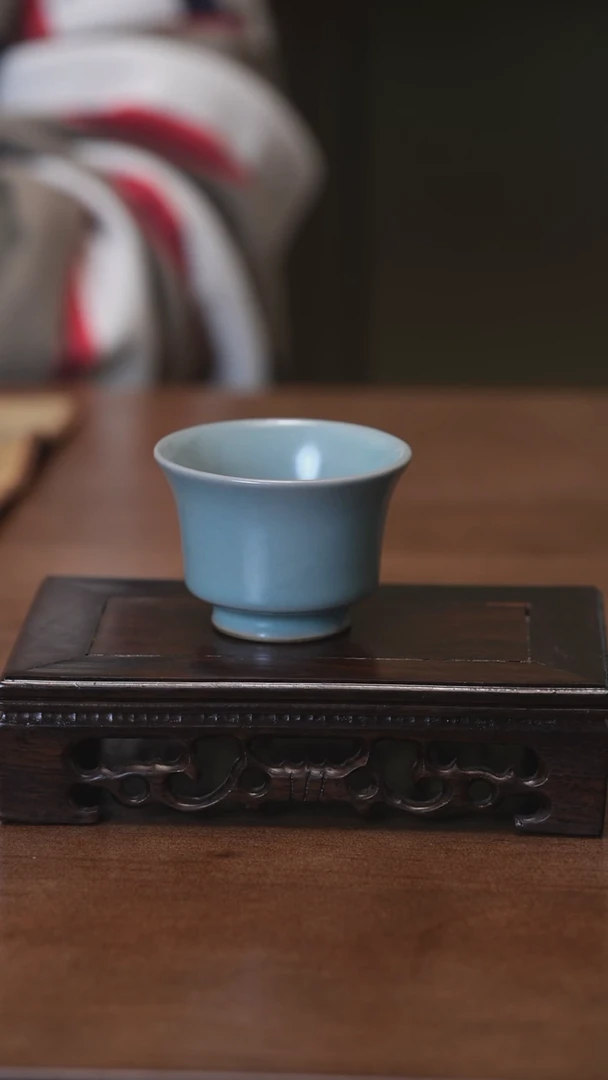 【闪购商品】Y宝丰宋官窑原产地汝瓷马蹄杯