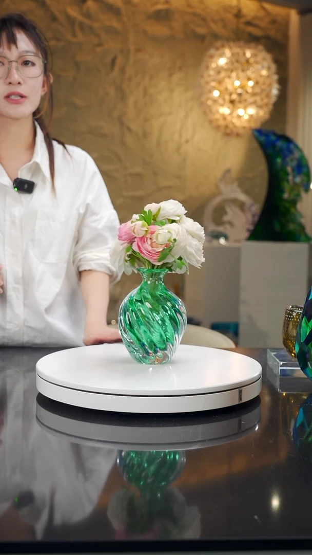 手工艺品琉璃湖水绿波浪香薰瓶