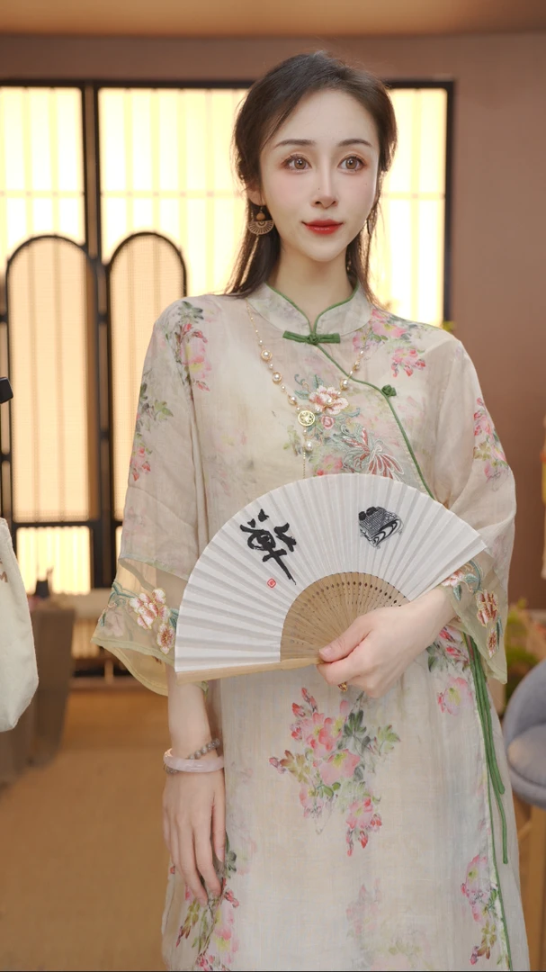 2025新中式设计日常舒适精品麻高品质上衣夏上新FB25050912