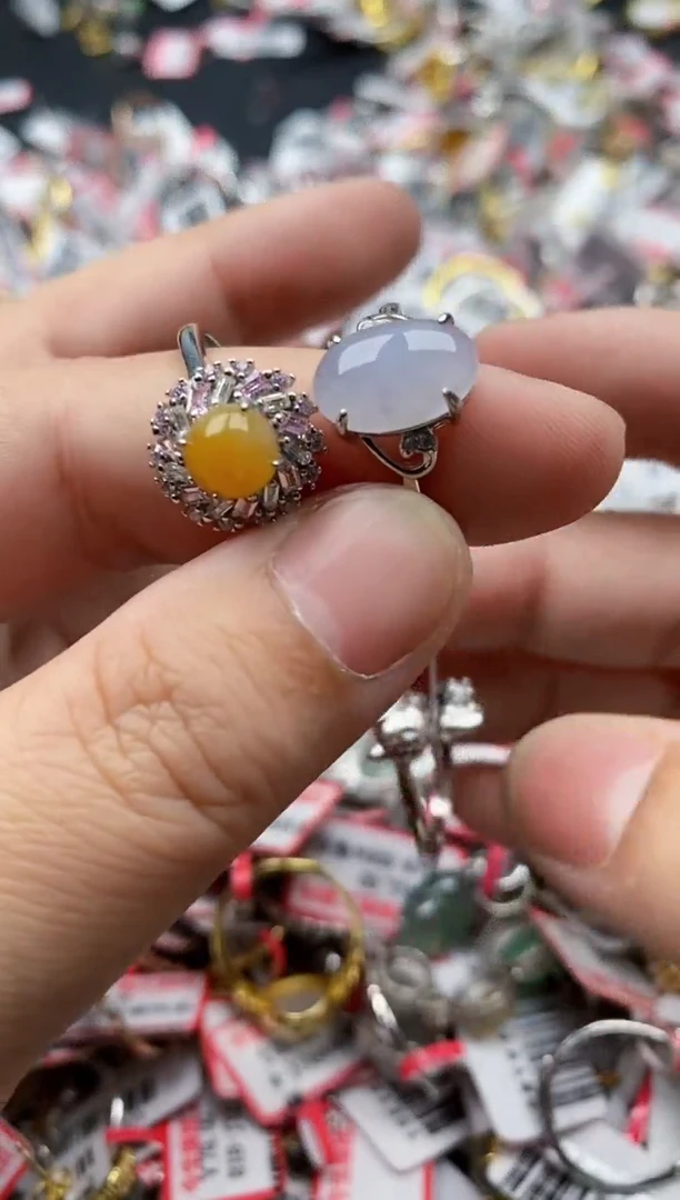 【闪购商品】翡翠戒指银S925镶嵌44444---5