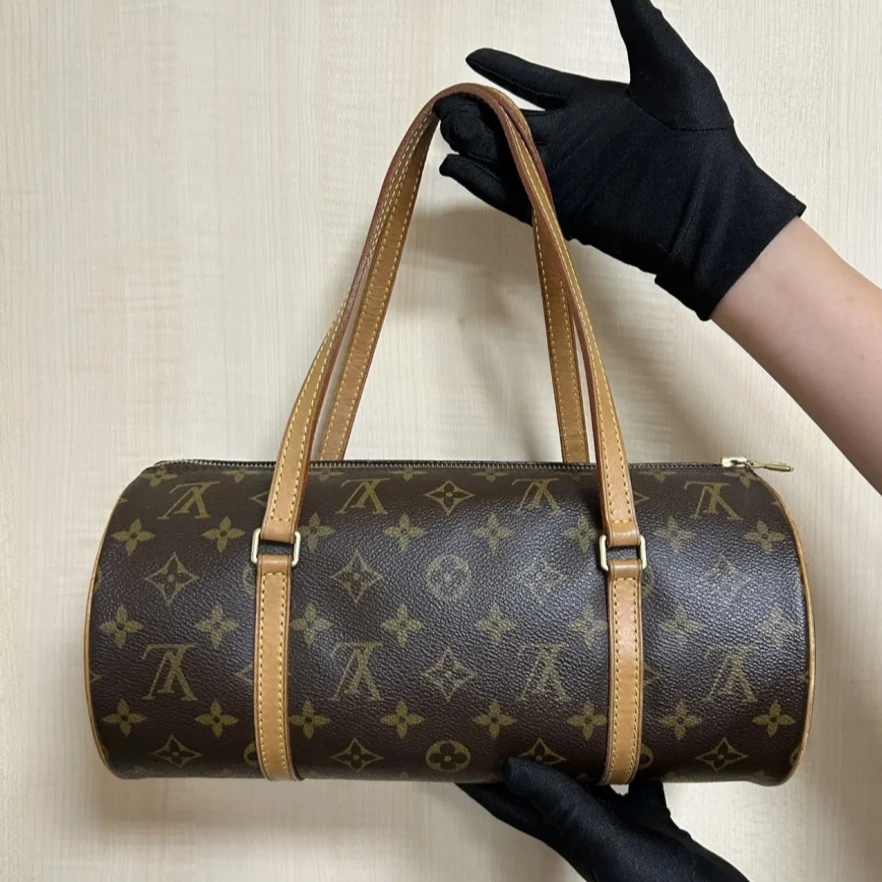 95新 LouisVuitton/路易威登 【陈】黄皮巴比龙30底长/单肩手提包包